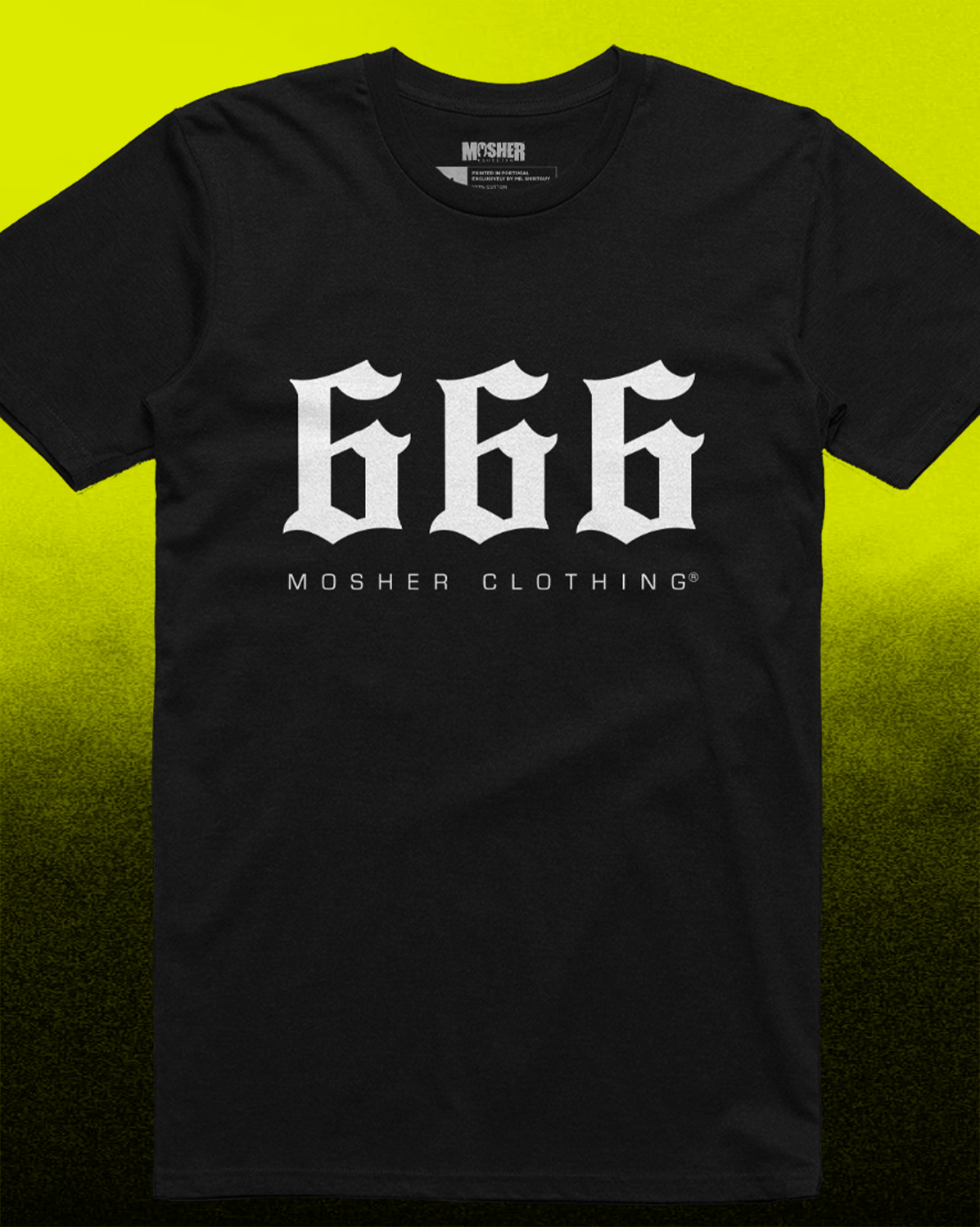 Black "666" Tshirt - by Mosher Clothing (Black)