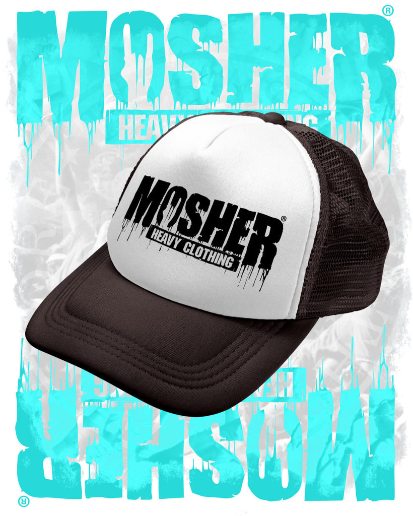 White Mosher Trucker Hat - Mosher Clothing