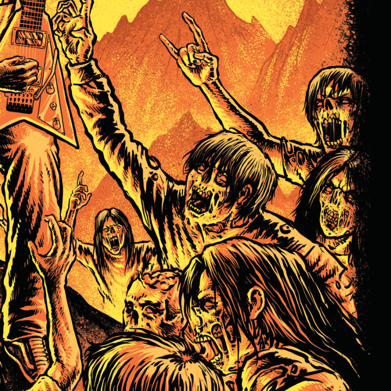 Moshpit Doom - Detail of the tshirt for metalhead by Mosher Clothing