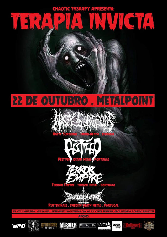 2022.10.22 TERAPIA INVICTA - RUTTENSKALLE + TERROR EMPIRE + PESTIFER + NASTY SURGEONS