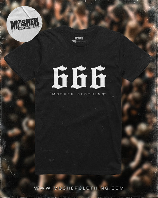 Black "666" Tshirt - by Mosher Clothing (Black)