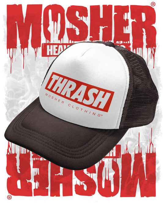 Thrash Trucker Hat for metalheads by Mosher Clothing