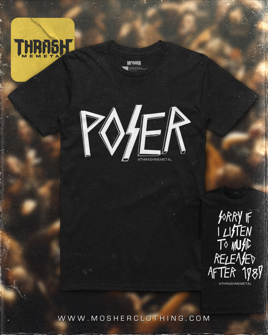 Black "Poser" Tshirt - by Mosher Clothing (Black)