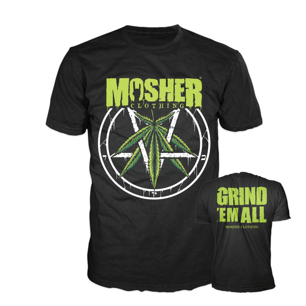 Mosher Weedagram shirt by Mosher Clothing, for the slowest metalheads worldwide 