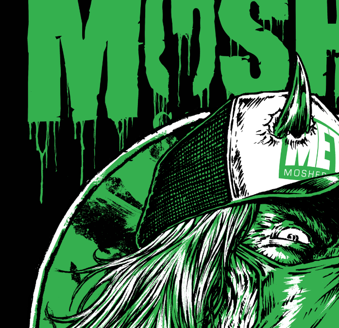 Mosher Mask 666 - Tshirt for metalheads by Mosher Clothing