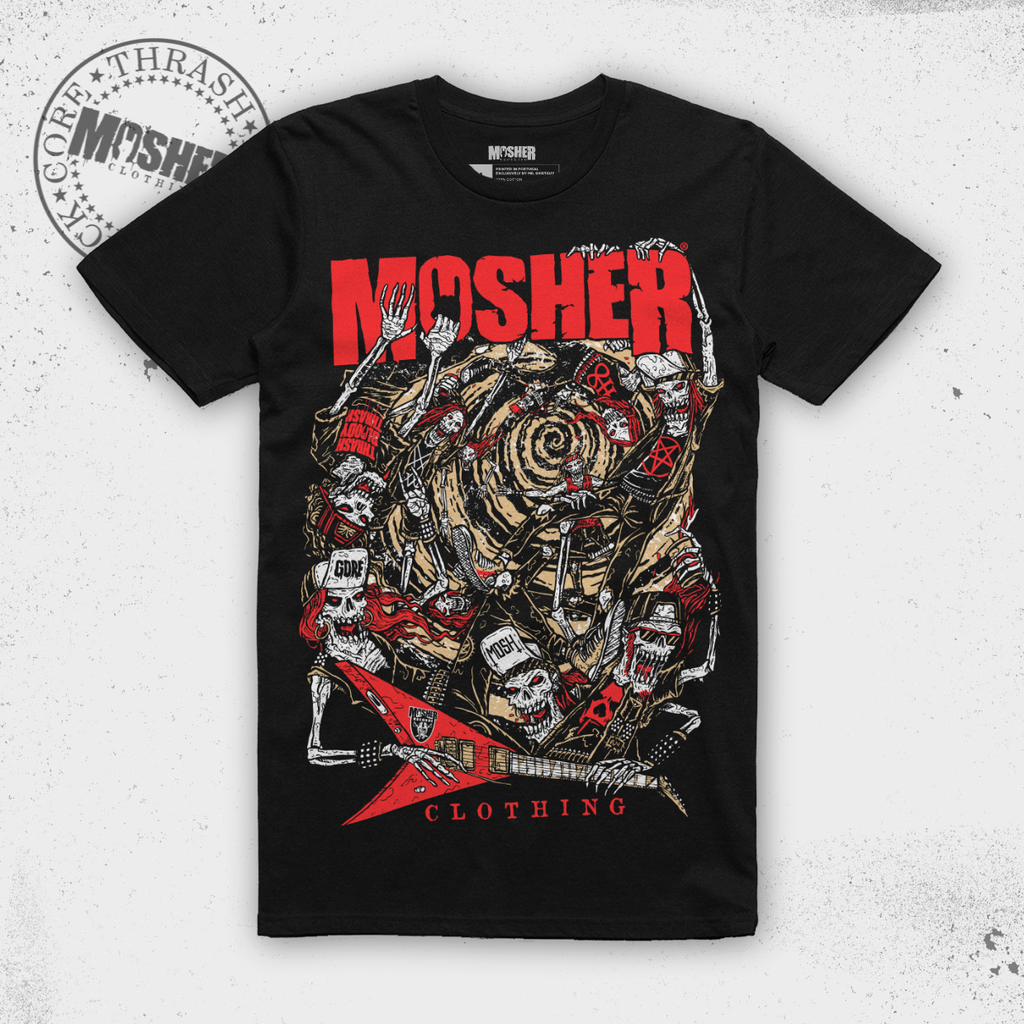 "Moshnado" t-shirt for metalheads worldwide by Mosher Clothing  