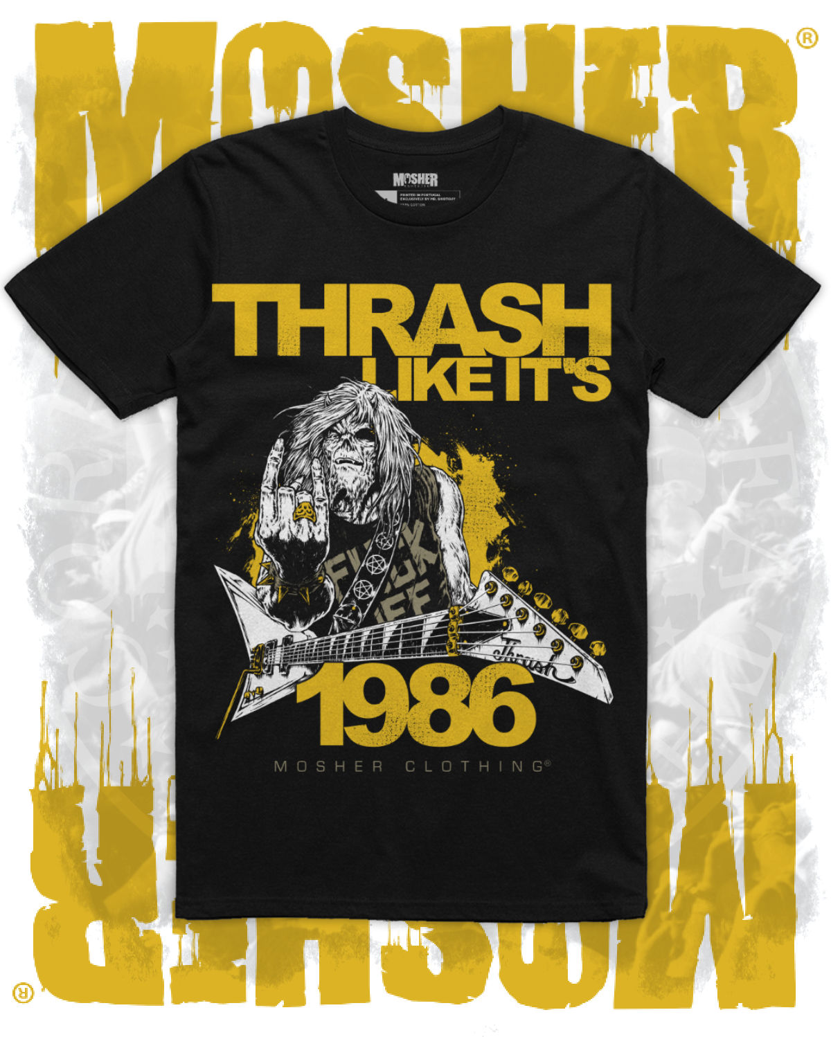 Thrash Like It's 1986 Tshirt by Mosher Clothing for metalheads worldwide  born in 1986