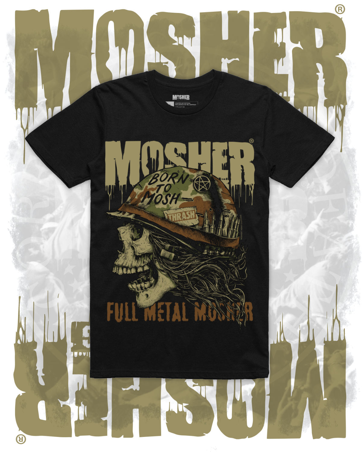 MOSHER HEAVY CLOTHING - "FULL METAL MOSHER" T-SHIRT