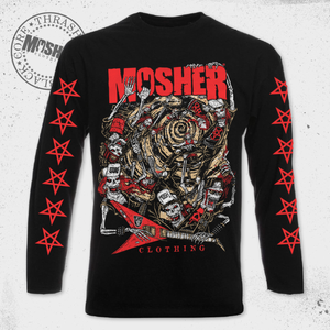 "Moshnado" long sleeved t-shirt for metalheads worldwide by Mosher Clothing