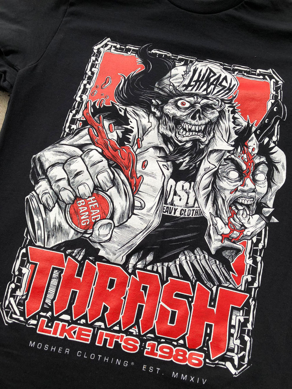 Thrash Like It's 1986 II Tshirt by Mosher Clothing for metalheads worldwide