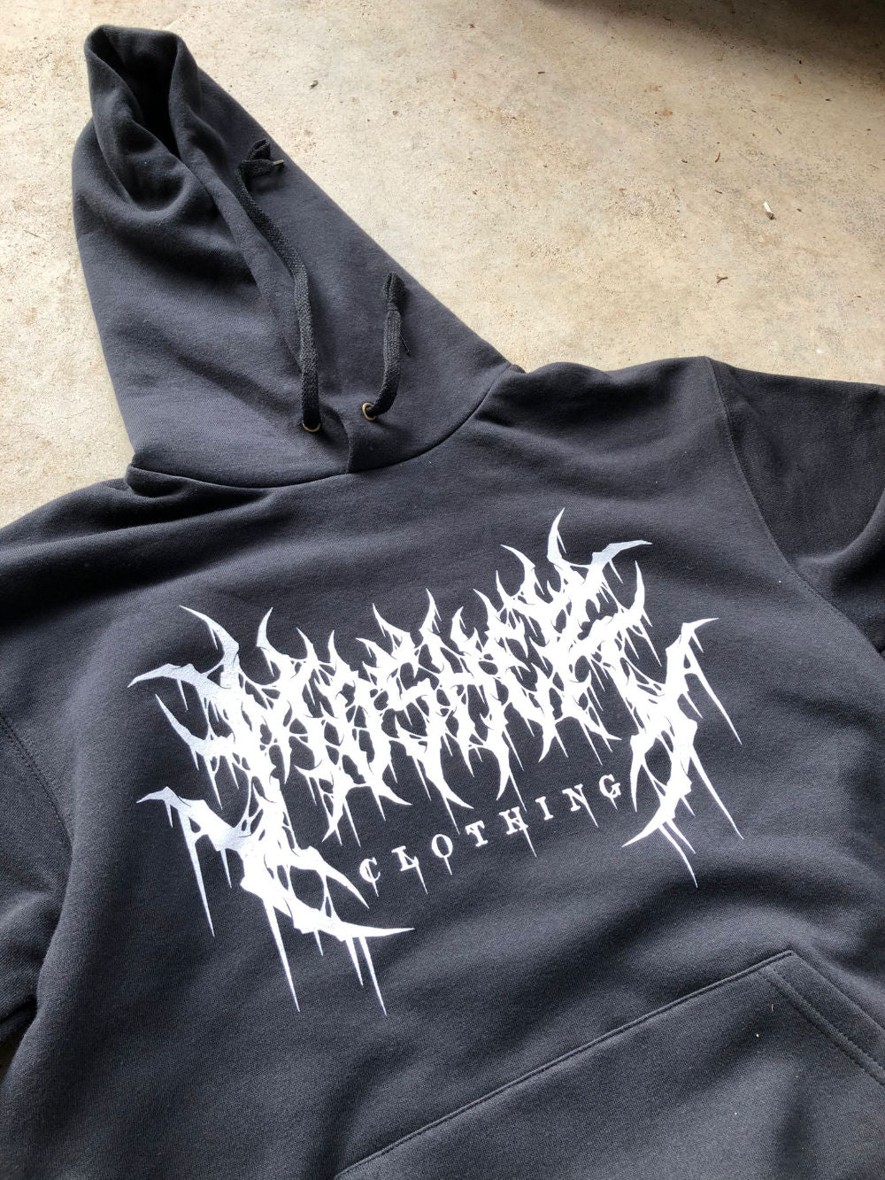 Brutal Zombies Pentagram hoodie (front) by Mosher Clothing